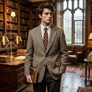Hart Schaffner & Marx 100% Cashmere Herringbone Sport Coat Size 40-42